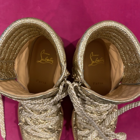 Christian Louboutin Mad Boots Platine Specchio Size 37 - Picture 3 of 4